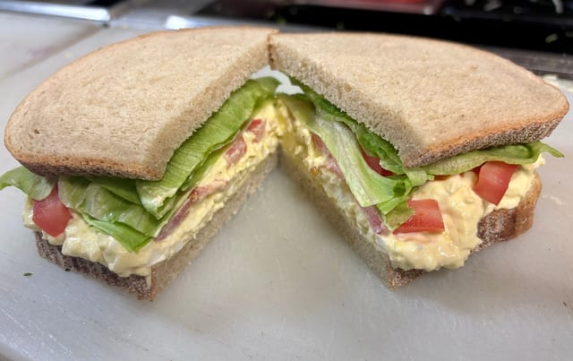 Egg Salad Double Decker Sandwich.