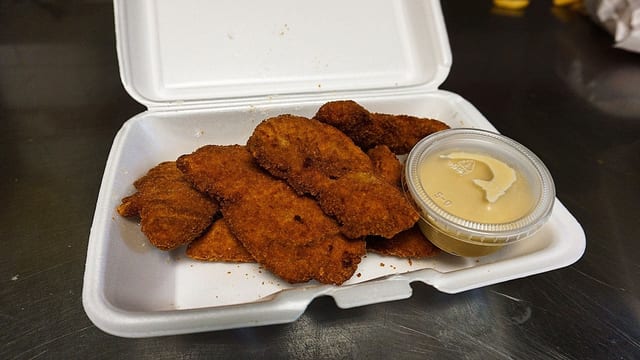 Kid's Chicken Tenders with Fries.